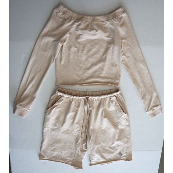 Free People Other - Free People Movement OB2191310 Women's Sz S Tan Hot Shot Easy 2 Piece Set